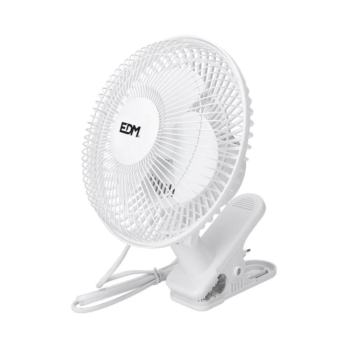 Ventilador de pinza. color blanco 15 W ø21cm