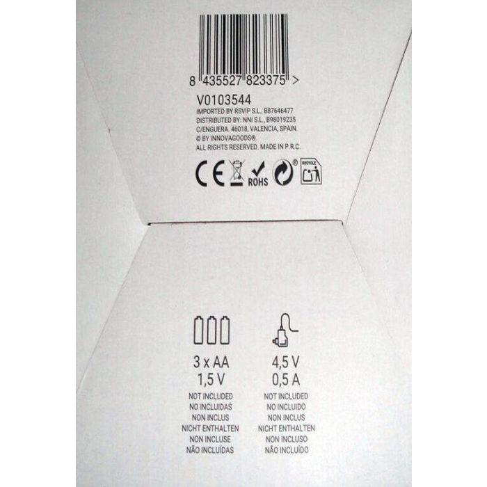 Inde Proyector Led Estrellas Vezda 11 cm (ancho) x 12 cm (alto) x 11 cm (largo) (24 Unidades)