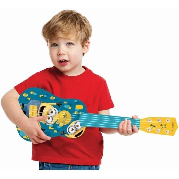Lexibook Guitarra Acústica Minions para Niños, Mi Primera Guitarra, 53 cm, 6 Cuerdas con Guía de Aprendizaje y Capacidad para Afinar 1