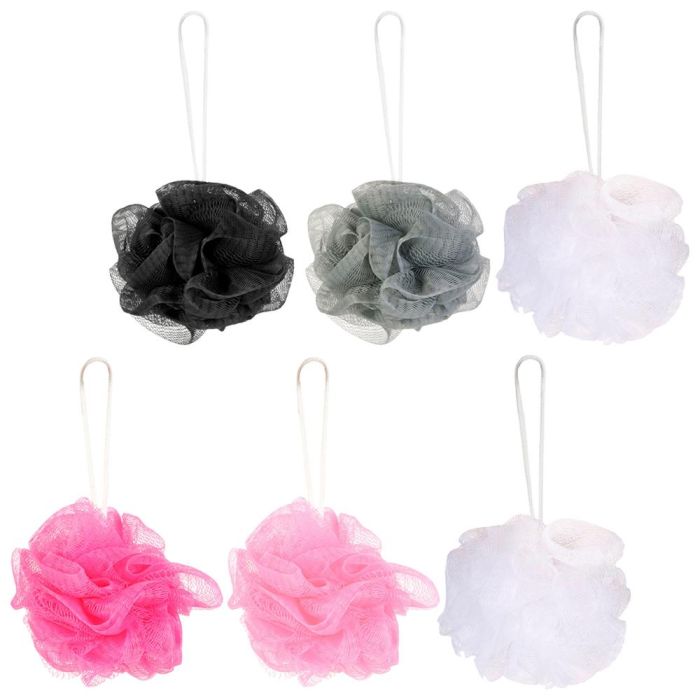 Cosmetic Club Juego 3 Esponjas Flor Ducha Cosmetic Club Gris Rosa Blanco Negro Fucsia 2