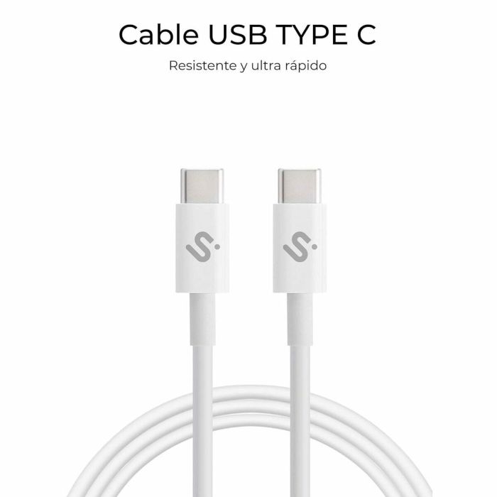 Cable USB-C a USB-C Subblim PLUS Negro 1 m 4