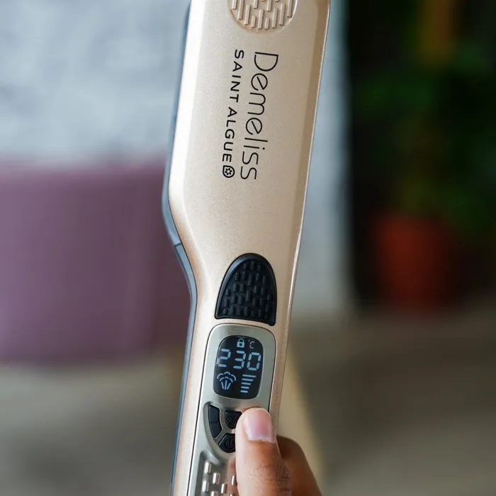 Saint Algue SAI3666085200598 Plancha de Pelo a Vapor Demeliss Titanium Smooth Ritual Set de Regalo con Cepillo Desenredante Dorado 5 Saint Algue SAI3666085200598 Plancha de Pelo a Vapor Demeliss Titanium Smooth Ritual Set de Regalo con Cepillo Desenredante Dorado 5