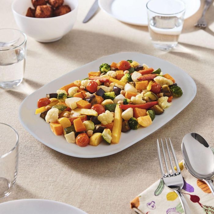 Fuente de Cocina Luminarc Diwali Gris Vidrio 35 x 24 cm (6 Unidades) 3 Fuente de Cocina Luminarc Diwali Gris Vidrio 35 x 24 cm (6 Unidades) 3