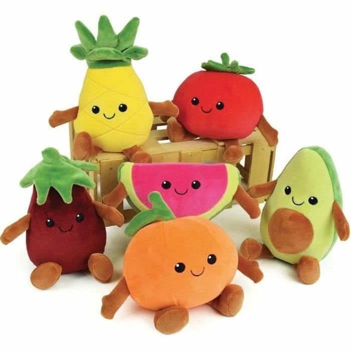 Jemini Caja de Peluches de Frutas y Verduras Fruity, 6 unidades suaves de 17 cm para jugar al mercado: aguacate, naranja, tomate, piña, sandía 0 Jemini Caja de Peluches de Frutas y Verduras Fruity, 6 unidades suaves de 17 cm para jugar al mercado: aguacate, naranja, tomate, piña, sandía 0