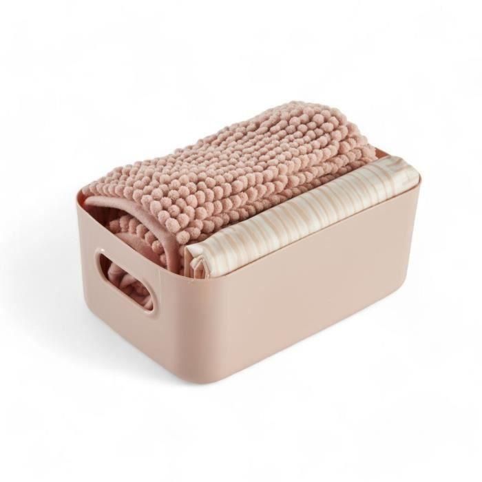 Today TOD3574641271237 Conjunto de Ducha Rosa - Incluye Cesta, Tapete y Cortina