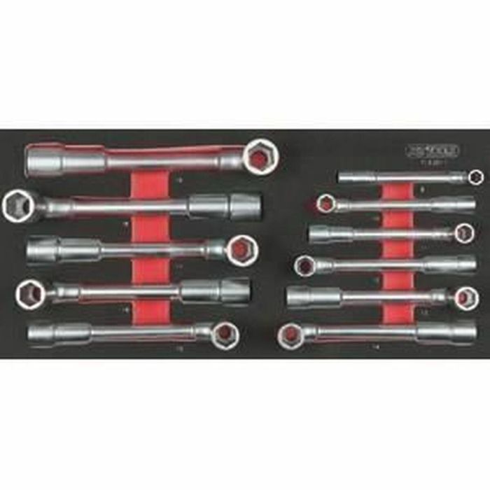 KS TOOLS 713.2011 Juego de llaves de vaso de 6 puntas, 11 piezas