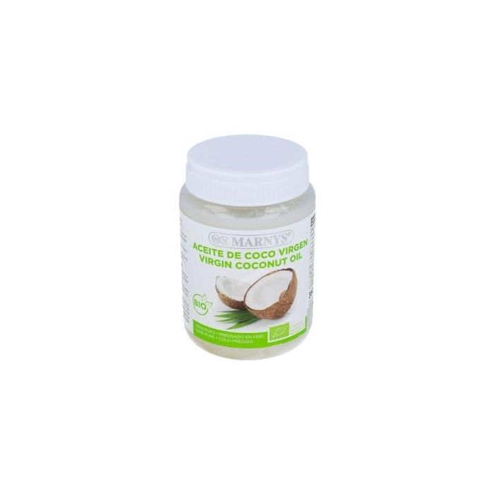 MARNYS Aceite de Coco Virgen Bio 350g – Ideal para Cocinar, Hornear y Freír – Primera Presión en Frío