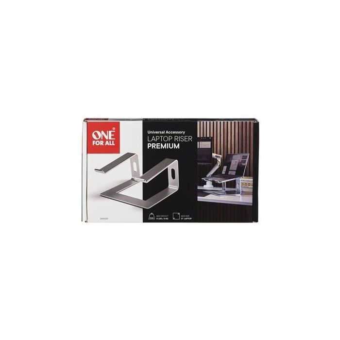 One For All DM0060 Accesorio Elevador de Laptop Doble Altura Universal, Libera Espacio, Evita Sobrecalentamiento 4