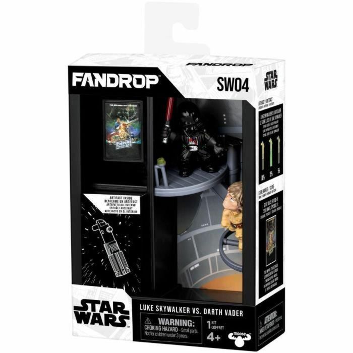Fandrop FAN0630996920770 Figura STAR WARS Luke vs Darth Vader Vitrina con escena de culto + mini póster 18 cm 2