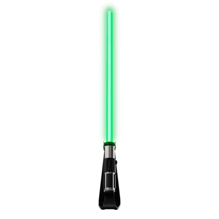 Hasbro Star Wars The Black Series Sable Luz Force FX Elite de Yoda con luces LED, efectos de sonido y base incluida 1