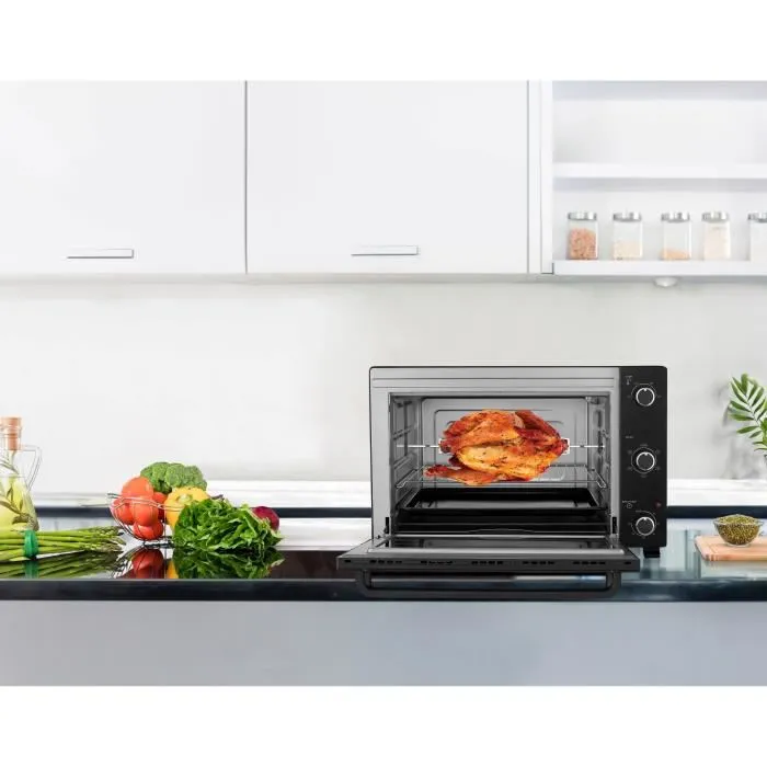 Continental Edison Mini horno eléctrico - Convección natural - CEMF60B3 - Negro - 60x39x48 cm 5