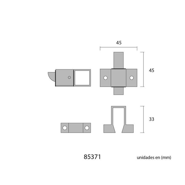 Edm Cierre para Ventana de Aluminio Dorado 2