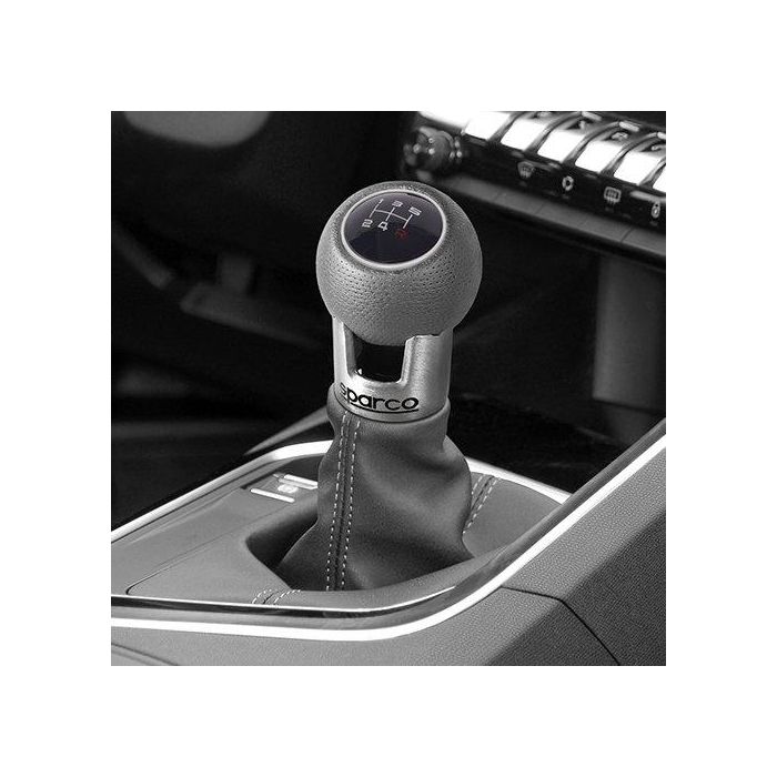 SPARCO SPC0105GR Pomo Palanca de Cambios Lazio Cromado y Gris de Aluminio y Polipiel con Dibujo Intercambiable Deportivo 0 SPARCO SPC0105GR Pomo Palanca de Cambios Lazio Cromado y Gris de Aluminio y Polipiel con Dibujo Intercambiable Deportivo 0