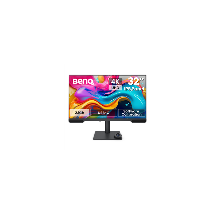 BenQ PV3200U 9H.Y01LA.TBE Monitor 32" 4K UHD para Edición de Vídeo Profesional, 95% DCI-P3, USB-C 65W, Calibrado de Fábrica, Mac