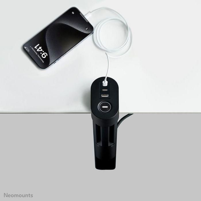 Neomounts DS22-840BL6 Desk socket with clamp and USB-C and USB-A ports - rapidcharging, 1.4 m, Indoor, Type F, Plastic, Black, Power Delivery 7 Neomounts DS22-840BL6 Desk socket with clamp and USB-C and USB-A ports - rapidcharging, 1.4 m, Indoor, Type F, Plastic, Black, Power Delivery 7