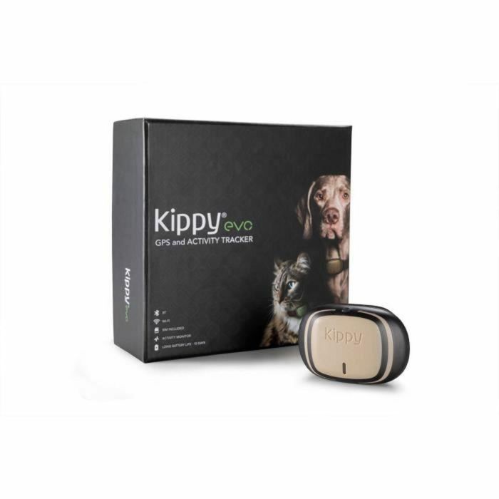 KIPPY - Collar GPS para Perros y Gatos - Evo - 38 GR - Impermeable - Madera Marrón 1