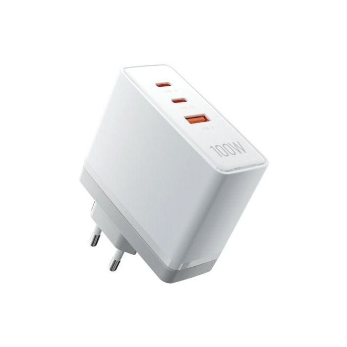 Vention Ultra FEGW0-EU Cargador de Pared GaN 100W 3 Puertos (2x USB-C y 1x USB-A) Carga Rápida para Móviles Tablets Blanco