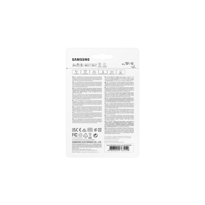 Samsung MB-MJ64KA/EU Tarjeta de Memoria Micro SD 64GB, Velocidad Lectura 100MB/s, U3 V30 Clase10 9 Samsung MB-MJ64KA/EU Tarjeta de Memoria Micro SD 64GB, Velocidad Lectura 100MB/s, U3 V30 Clase10 9