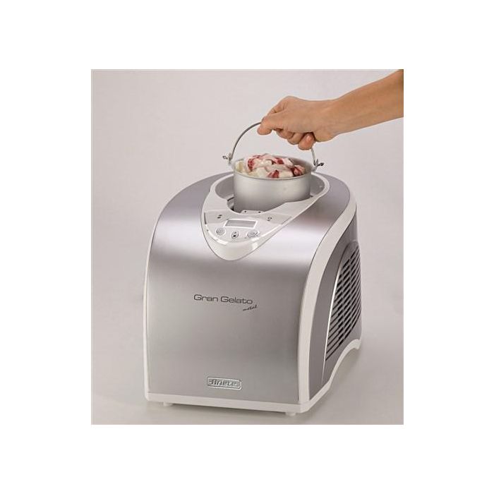 Ariete Heladera Gran Gelato Metal 693 Auto Refrigerante con Compresor Interno y Pantalla LCD para Helados Caseros 1 Ariete Heladera Gran Gelato Metal 693 Auto Refrigerante con Compresor Interno y Pantalla LCD para Helados Caseros 1