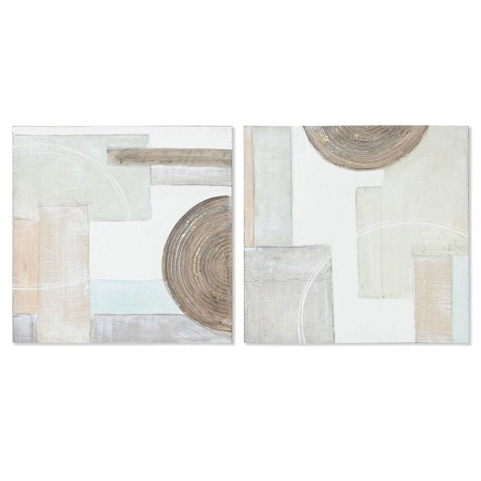 Lienzo Home ESPRIT Lienzo Madera MDF 50 x 2,5 x 50 cm