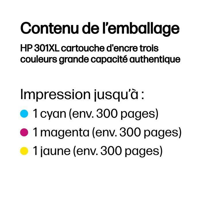 HP 301XL Cartucho de Tinta Original Tricolor Alto Rendimiento para Impresoras HP, Ideal para Colores Vivos y Texto Nítido en Hogar y Oficina 3