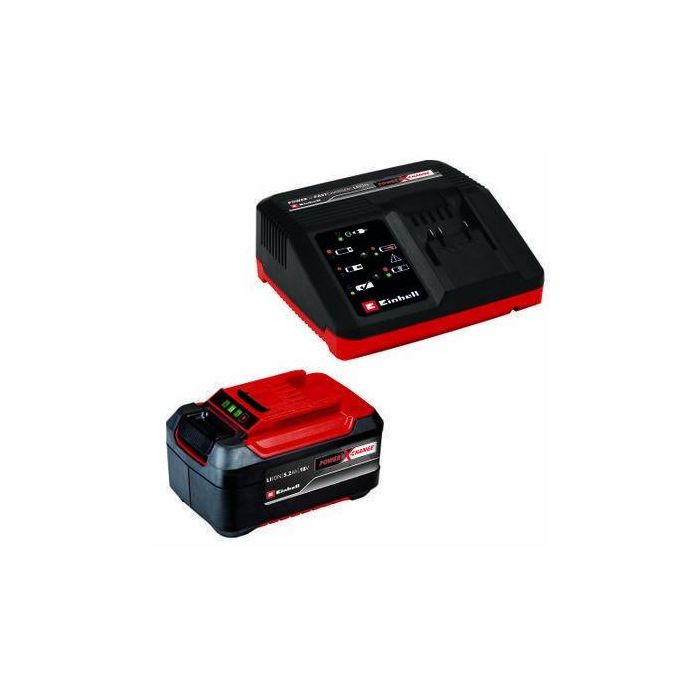 Einhell 4512114 18V 5.2Ah Power X-Change - Kit de cargador rápido y batería de litio de 4.2Ah