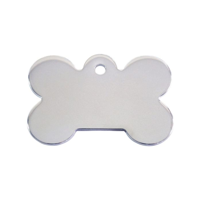 Placa identificativa para collar Imarc Bone Plateado