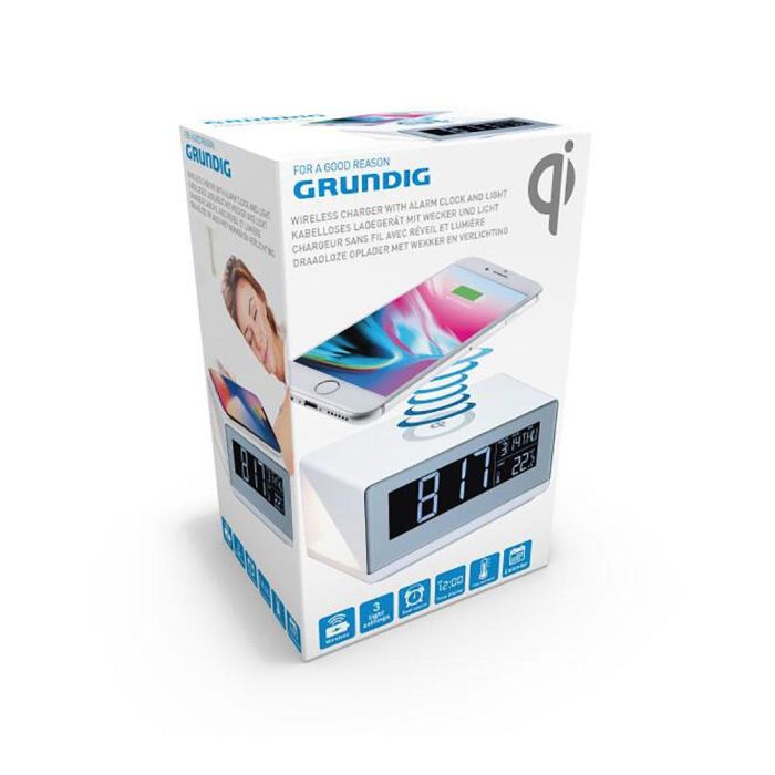 Reloj despertador con cargador inalámbrico 5w grundig 3