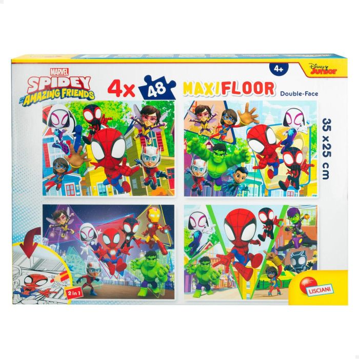 Set de 4 Puzzles Spidey 35 x 1,5 x 25 cm 48 Piezas (6 Unidades) 6 Set de 4 Puzzles Spidey 35 x 1,5 x 25 cm 48 Piezas (6 Unidades) 6