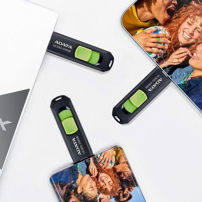 ADATA UC300 Memoria USB 32GB USB 3.2 Gen 1 Tipo-C con Conector Deslizante Lectura hasta 100MB/s para PC/Mac/Smartphones 3
