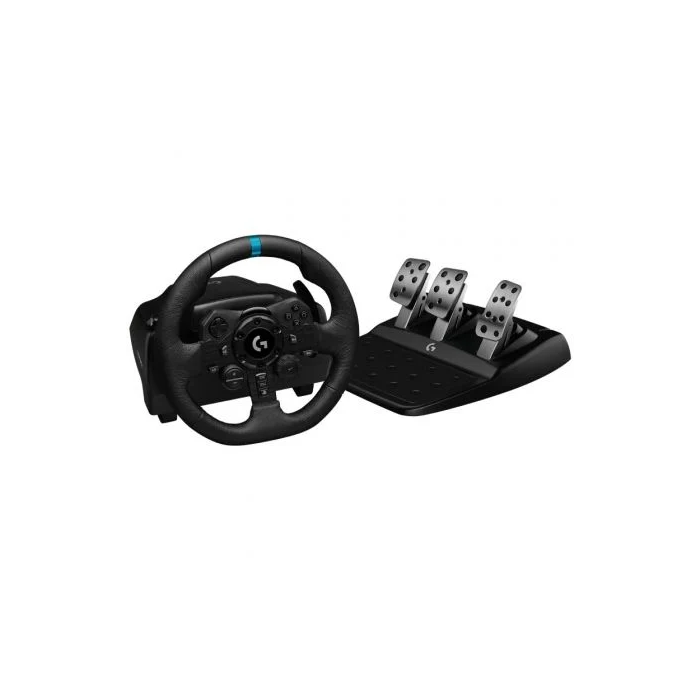 Logitech G923 Volante y Pedales de Carreras con Force Feedback TRUEFORCE para Xbox Series X|S, Xbox One, PS5, PS4 y PC - Volante de Simulación con Pedales de Freno Progresivo