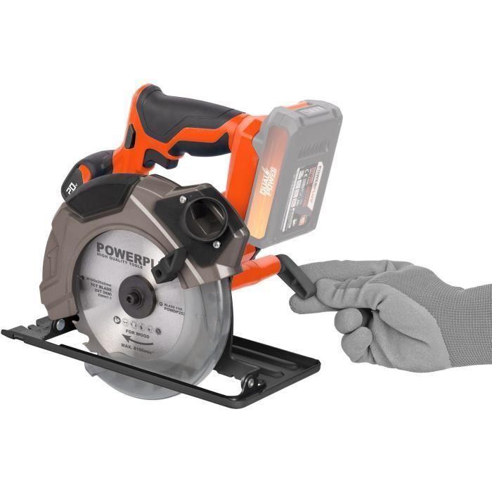Sierra circular inalámbrica 20V 165 mm + 1x Blade 24D - Dual Power PowDP25200 - Entregado sin batería o cargador 4 Sierra circular inalámbrica 20V 165 mm + 1x Blade 24D - Dual Power PowDP25200 - Entregado sin batería o cargador 4