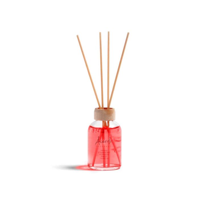 Mikado 50 ml con varilla fresa - Acorde, vidrio, madera, 7x17x5 cm, rojo (12 Unidades) 1 Mikado 50 ml con varilla fresa - Acorde, vidrio, madera, 7x17x5 cm, rojo (12 Unidades) 1