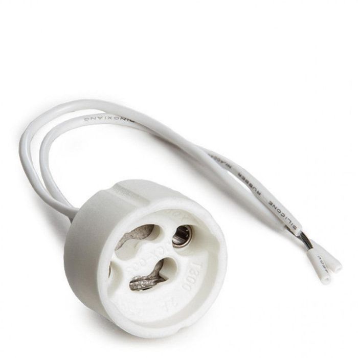 Portalámparas GU10 Cerámico con Cables de 160mm 1 Portalámparas GU10 Cerámico con Cables de 160mm 1