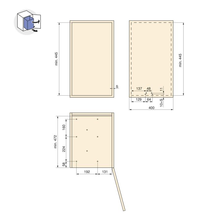 Emuca Contenedores de reciclaje para cocina, 2 x 14L, fijación inferior y extracción automática, Acero y Plástico, Gris antracita 14 Emuca Contenedores de reciclaje para cocina, 2 x 14L, fijación inferior y extracción automática, Acero y Plástico, Gris antracita 14
