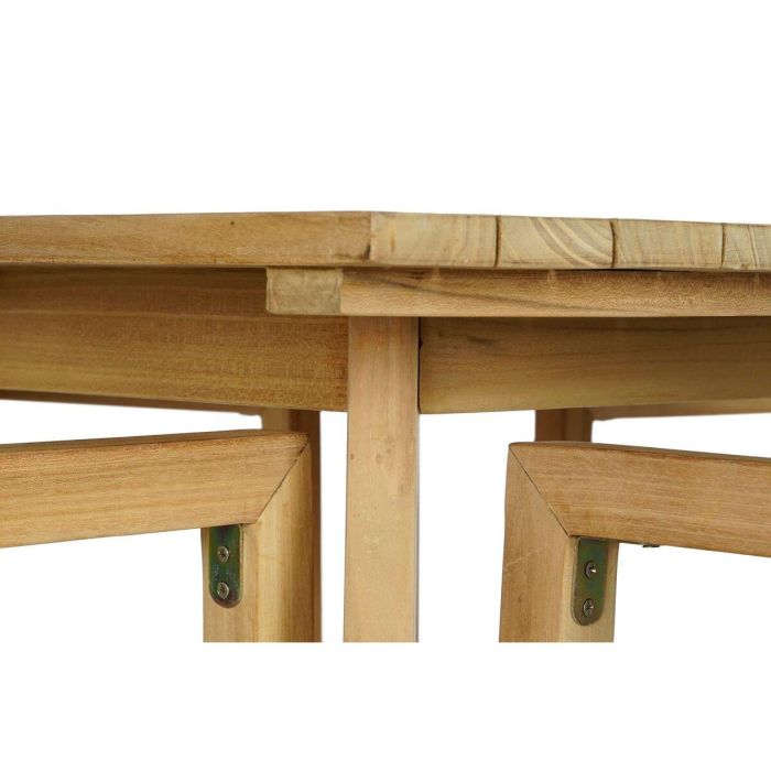 DKD Home Decor 54x56x84 Mesa de Terraza y Jardín de Teca y Cuerda Marrón 90x90x75 cm - Set de 5 piezas Desmontable 2 DKD Home Decor 54x56x84 Mesa de Terraza y Jardín de Teca y Cuerda Marrón 90x90x75 cm - Set de 5 piezas Desmontable 2