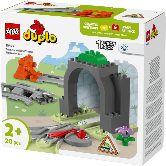 Lego Duplo 10425 Set de Expansión Túnel y Vías Ferroviarias para niños +2 años, con 10 tramos de vía y cambio de agujas 9