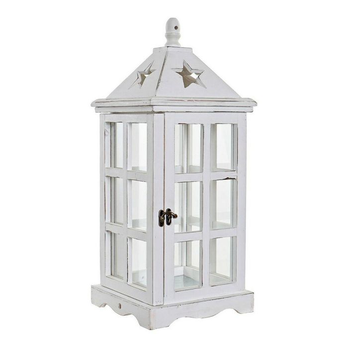 Farol DKD Home Decor Blanco Cristal Pino (21 x 21 x 51 cm) 0 Farol DKD Home Decor Blanco Cristal Pino (21 x 21 x 51 cm) 0