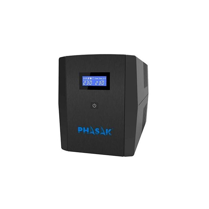 PHASAK SAI 2260VA Sirius Interactivo con AVR, toma protegida y pantalla LCD PHASAK SAI 2260VA Sirius Interactivo con AVR, toma protegida y pantalla LCD