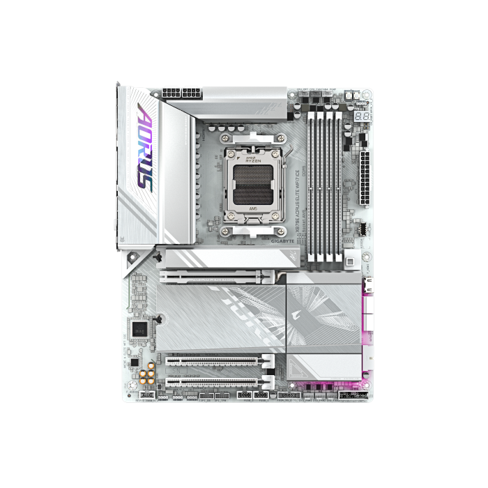 Gigabyte Placa Base 9MX87EE7E-00-G12 X870E AM5 DDR5 Wi-Fi 7 BT 5.4 2.5GbE LAN ATX Blanco 1