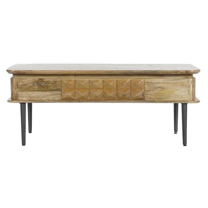 Mesa de Centro DKD Home Decor 116 x 60 x 46 cm Metal Aluminio Madera de mango 8