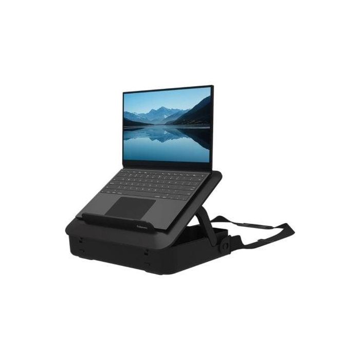 Fellowes 100016564 Maletín con Elevador Breyta para Portátiles hasta 14" Negro – Ergonómico, 5 Ajustes de Altura, Reciclable 0 Fellowes 100016564 Maletín con Elevador Breyta para Portátiles hasta 14" Negro – Ergonómico, 5 Ajustes de Altura, Reciclable 0