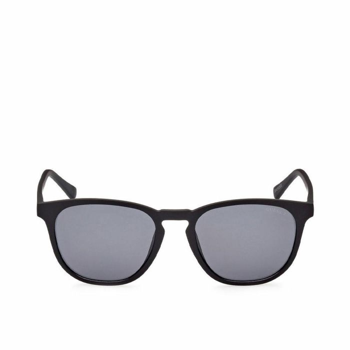 Guess Gafas GU00061 02D Gafas de Sol Hombre Polarizadas Clásicas Cuadradas Negro Mate Montura Inyectada Cristal Ahumado 145 mm Patilla