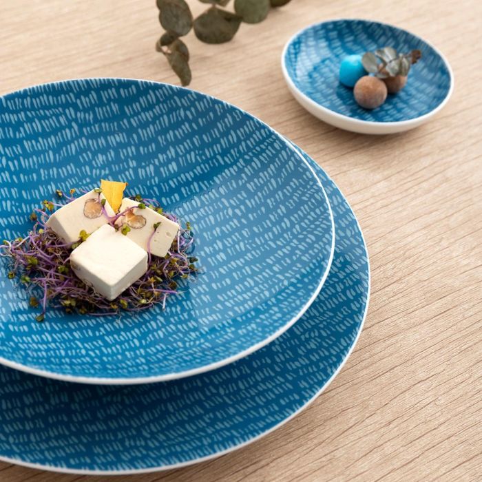 Ariane Plato Hondo Porcelana Ripple 20 cm Azul Ceramica (6 Unidades) 3