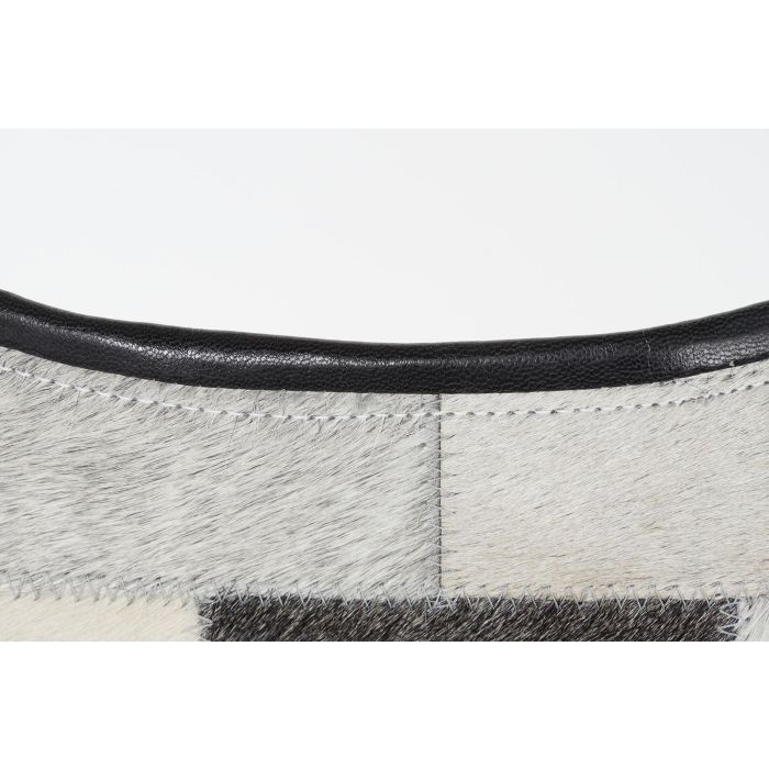 DKD Home Decor Silla Colonial Metal Piel Blanco Negro Gris Beige 70 x 90 x 74 cm 5