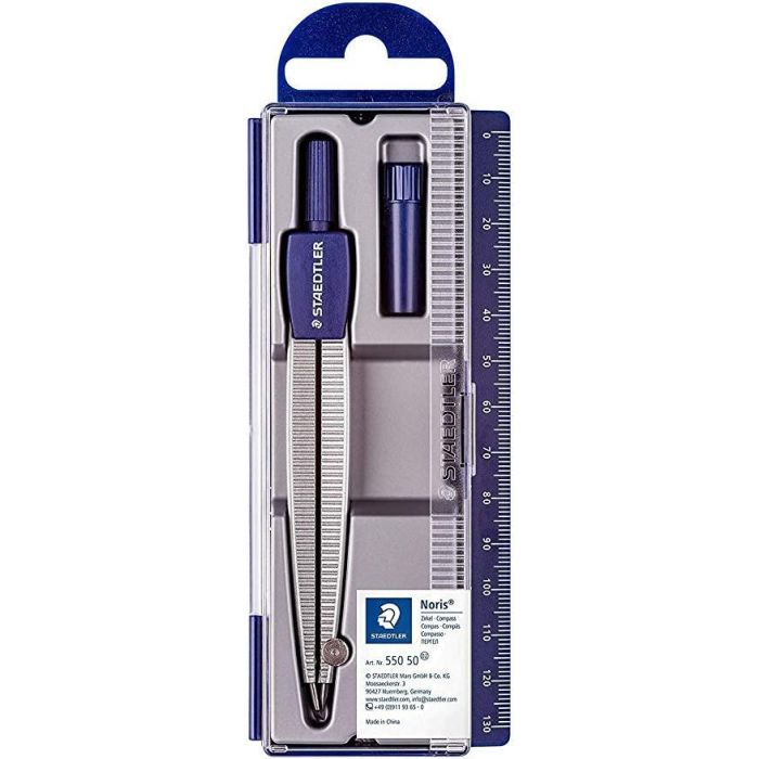 Staedtler Compás Escolar Noris 550 Con Tubo De Minas