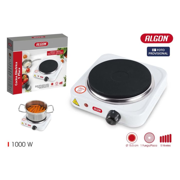 Cocina Eléctrica Algon BBQ 1 Placa 1000W - Inde (4 Unidades) Cocina Eléctrica Algon BBQ 1 Placa 1000W - Inde (4 Unidades)