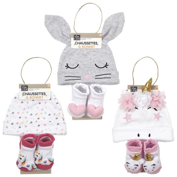 Tom et Zoe Juego Gorro y Peucos Niña, Algodón 100% 2