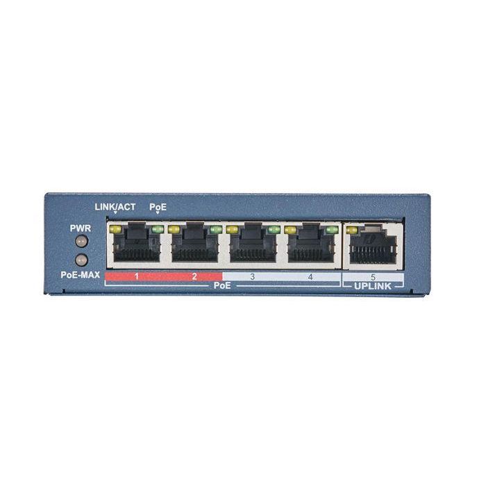 Hikvision Switch PoE 4 puertos Fast Ethernet no gestionable 1