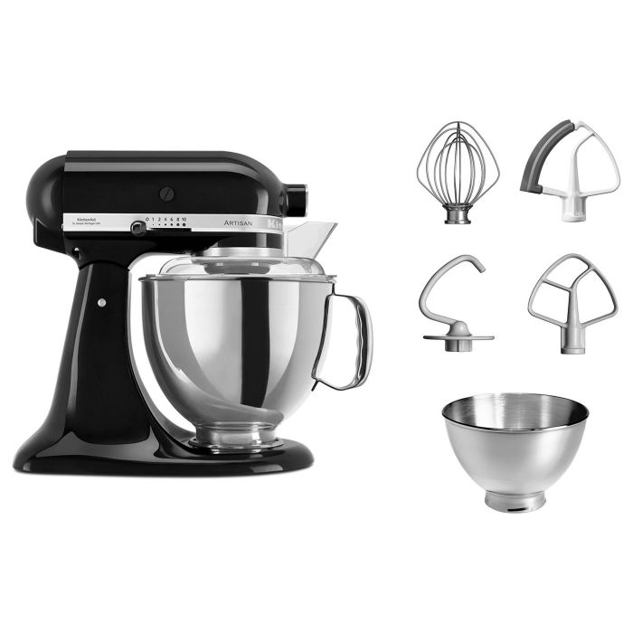 Kitchenaid Robot de Cocina Artisan 5KSM175PS EOB Negro 4.8L Capacidad Accesorios Incluidos 1